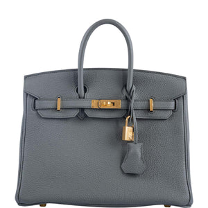 Hermes Birkin 25 Vert Amande Togo Gold Hardware