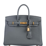 Hermes Birkin 25 Vert Amande Togo Gold Hardware