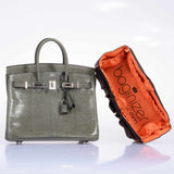 Hermes Birkin 25 Vert De Gris Salvator Lizard Palladium Hardware - Rare