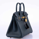 Hermes Birkin 25 Vert Rousseau Togo Gold Hardware