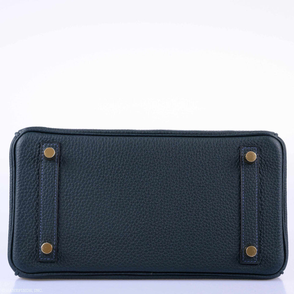Hermes Birkin 25 Vert Rousseau Togo Gold Hardware