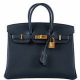 Hermes Birkin 25 Vert Rousseau Togo Gold Hardware