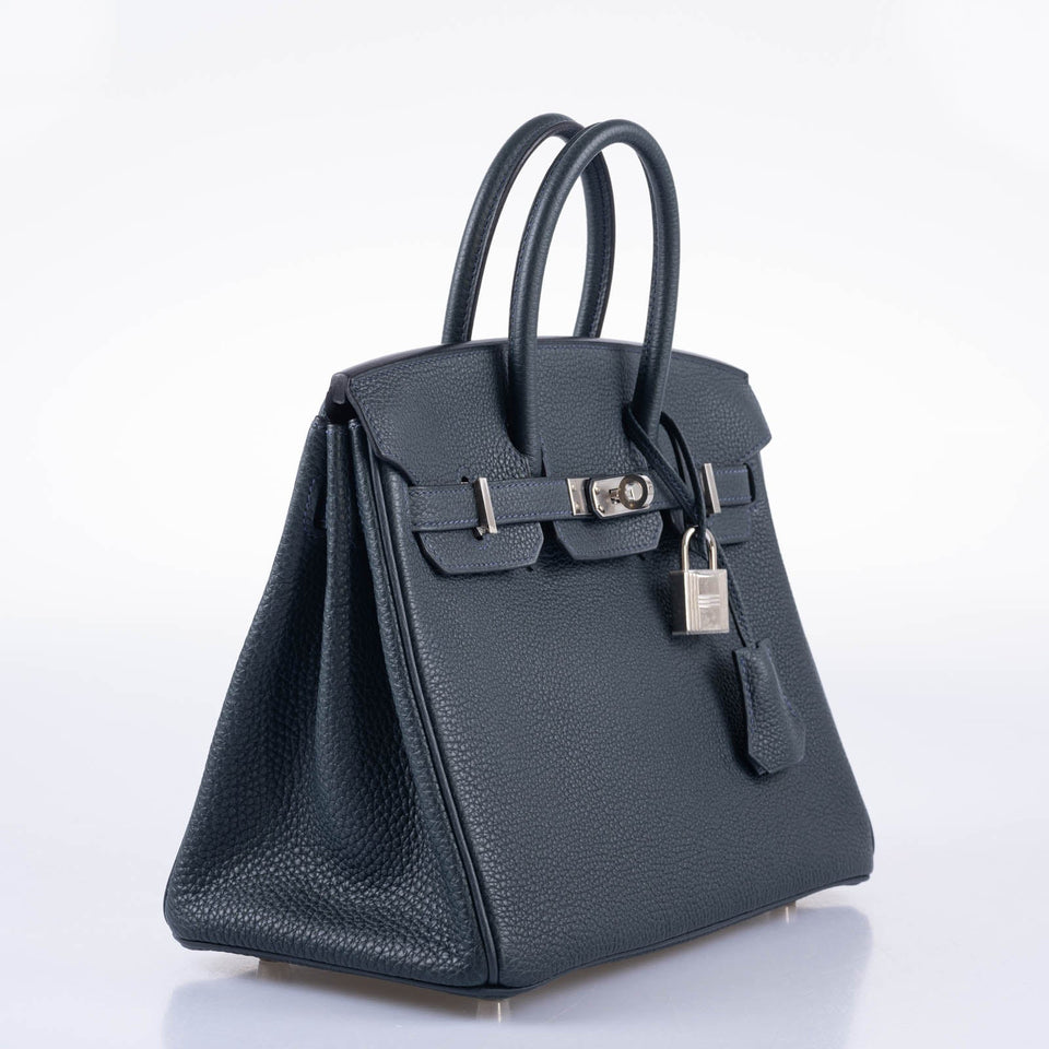 Hermes Birkin 25 Vert Rousseau Togo Palladium Hardware