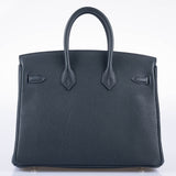 Hermes Birkin 25 Vert Rousseau Togo Palladium Hardware