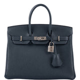 Hermes Birkin 25 Vert Rousseau Togo Palladium Hardware