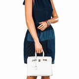 Hermes Birkin 25 White Epsom Palladium Hardware
