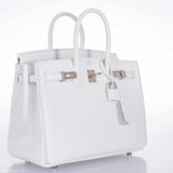 Hermes Birkin 25 White Epsom Palladium Hardware