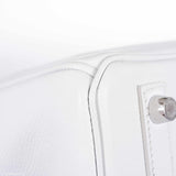 Hermes Birkin 25 White Epsom Palladium Hardware