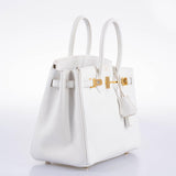 Hermes Birkin 25 White Epsom with Gold Hardware - 2013, Q Square