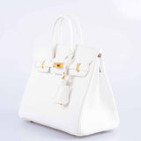 Hermes Birkin 25 White Epsom with Gold Hardware