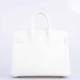 Hermes Birkin 25 White Epsom with Gold Hardware