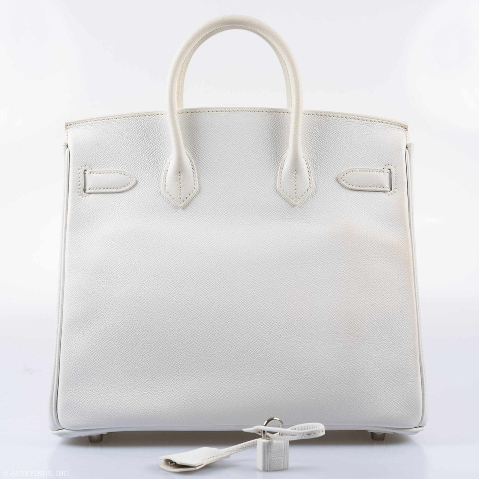 Hermes Birkin 28 HAC White Epsom Palladium Hardware - K Square