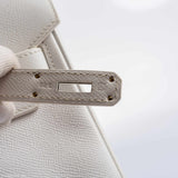 Hermes Birkin 28 HAC White Epsom Palladium Hardware - K Square
