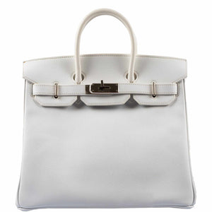 Hermes Birkin 28 HAC White Epsom Palladium Hardware - K Square