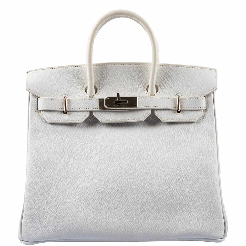 Hermes Birkin 28 HAC White Epsom Palladium Hardware - K Square
