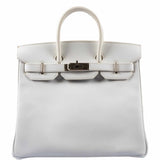 Hermes Birkin 28 HAC White Epsom Palladium Hardware - K Square