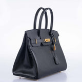 HermesBirkin 30 Black Epsom Gold Hardware