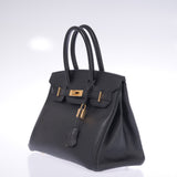 Hermes Birkin 30 Black Epsom Gold Hardware