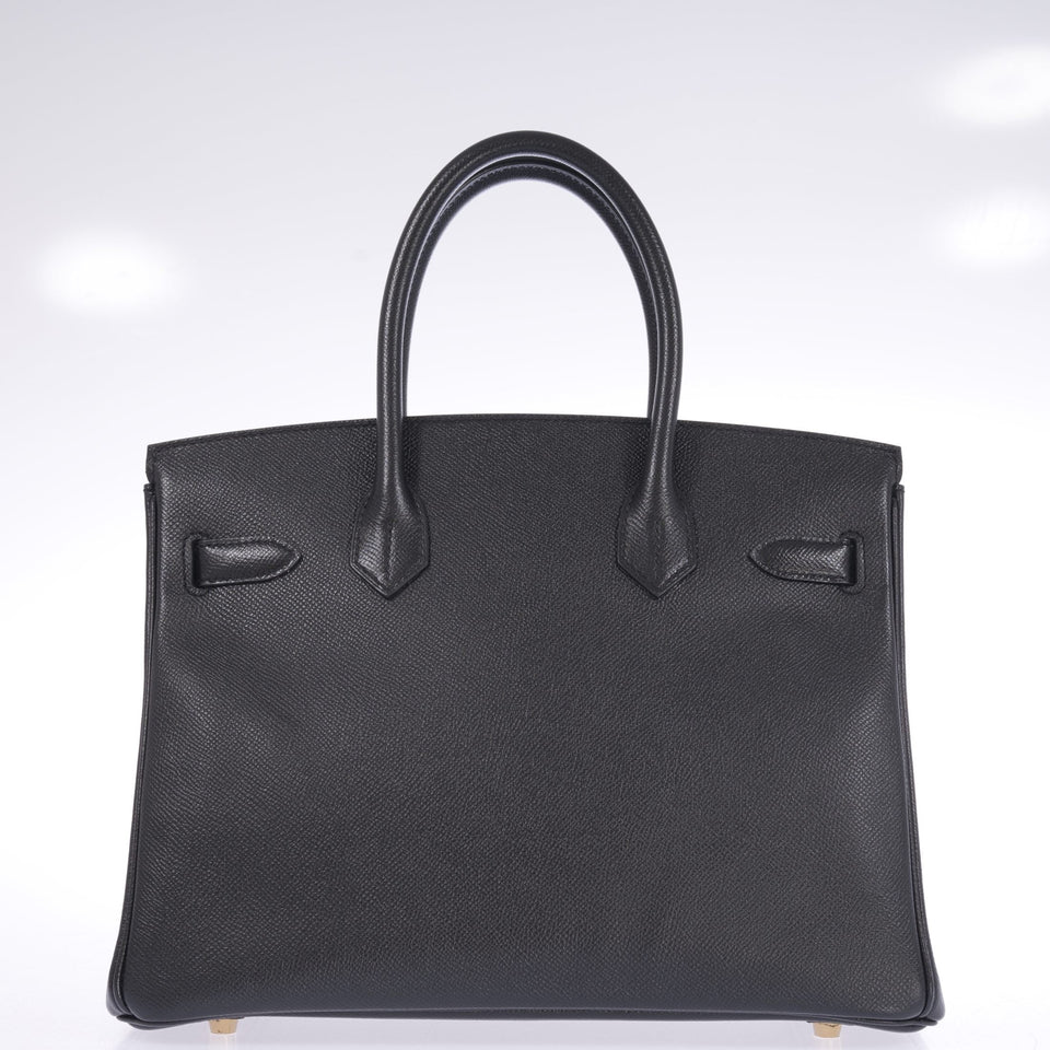 Hermes Birkin 30 Black Epsom Gold Hardware