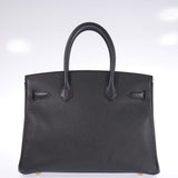 Hermes Birkin 30 Black Epsom Gold Hardware