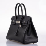 HermesBirkin 30 Black Epsom Palladium Hardware - 2020, Y
