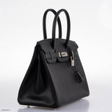 HermesBirkin 30 Black Epsom with Palladium Hardware - 2021, Z