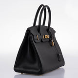 HermesBirkin 30 Black Navillo Taurillon Leather Gold Hardware - 2020, Y