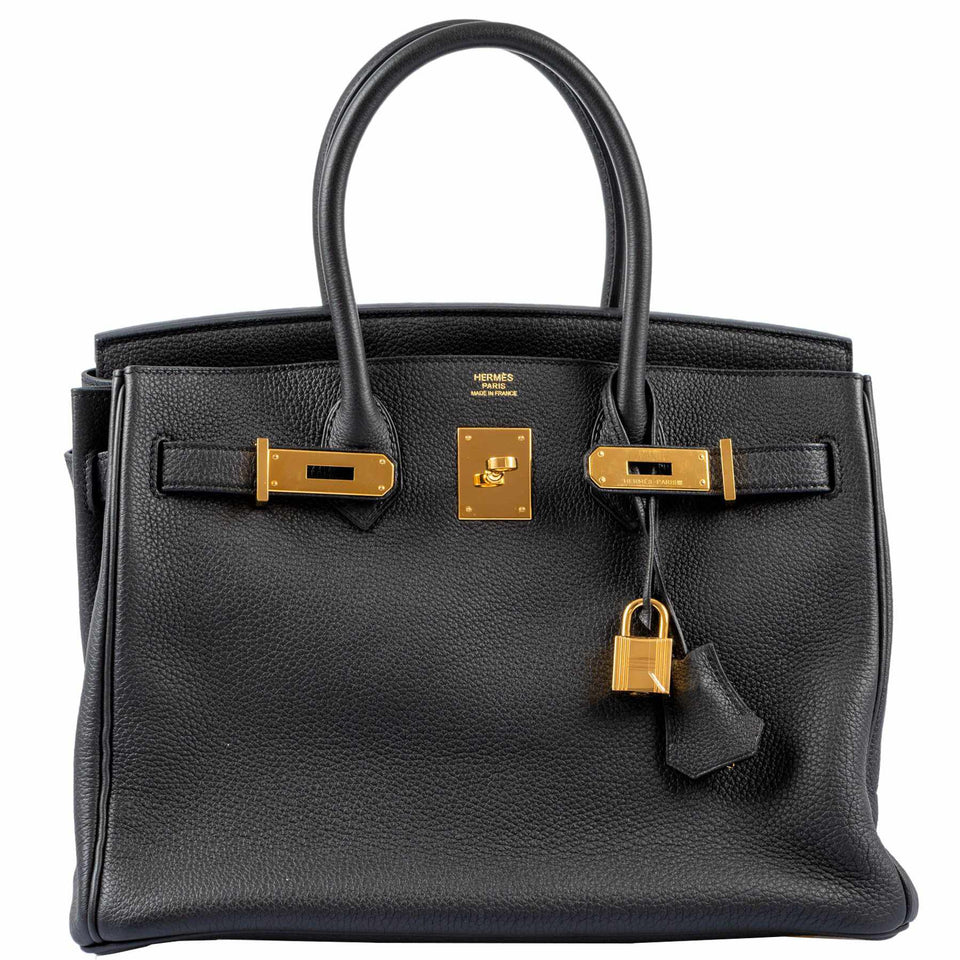 Hermes Birkin 30 Black Togo Gold Hardware - 2018, C