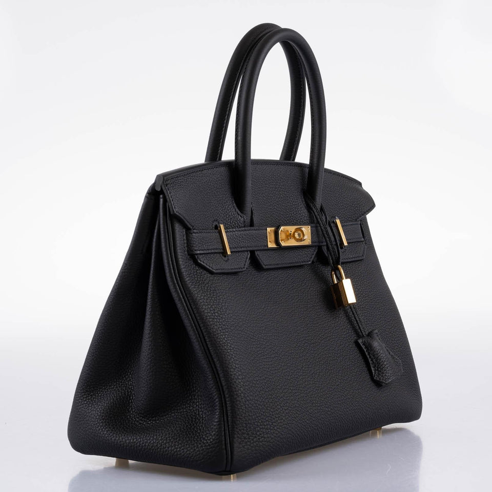 HermesBirkin 30 Black Togo Gold Hardware - 2021, Z