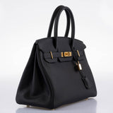 HermesBirkin 30 Black Togo Gold Hardware - 2021, Z