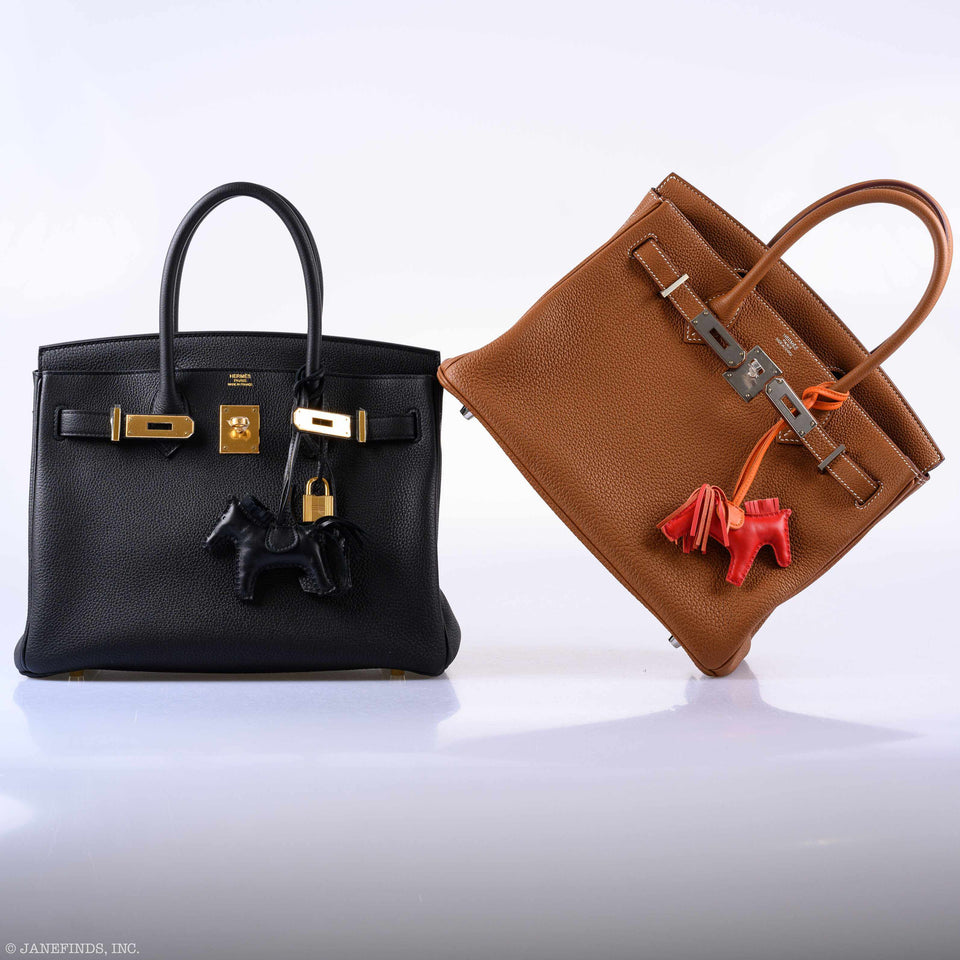 Hermes Birkin 30 Black Togo Gold Hardware