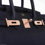 Hermes Birkin 30 Black Togo Rose Gold Hardware - 2020, Y