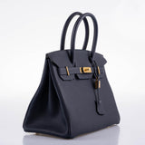HermesBirkin 30 Bleu (Blue) Nuit Togo with Gold Hardware - 2021, Z