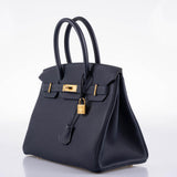 HermesBirkin 30 Bleu (Blue) Nuit Togo with Gold Hardware - 2021, Z