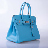 Hermes Birkin 30 Bleu du Nord Epsom Palladium Hardware