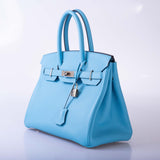 Hermes Birkin 30 Bleu du Nord Epsom Palladium Hardware