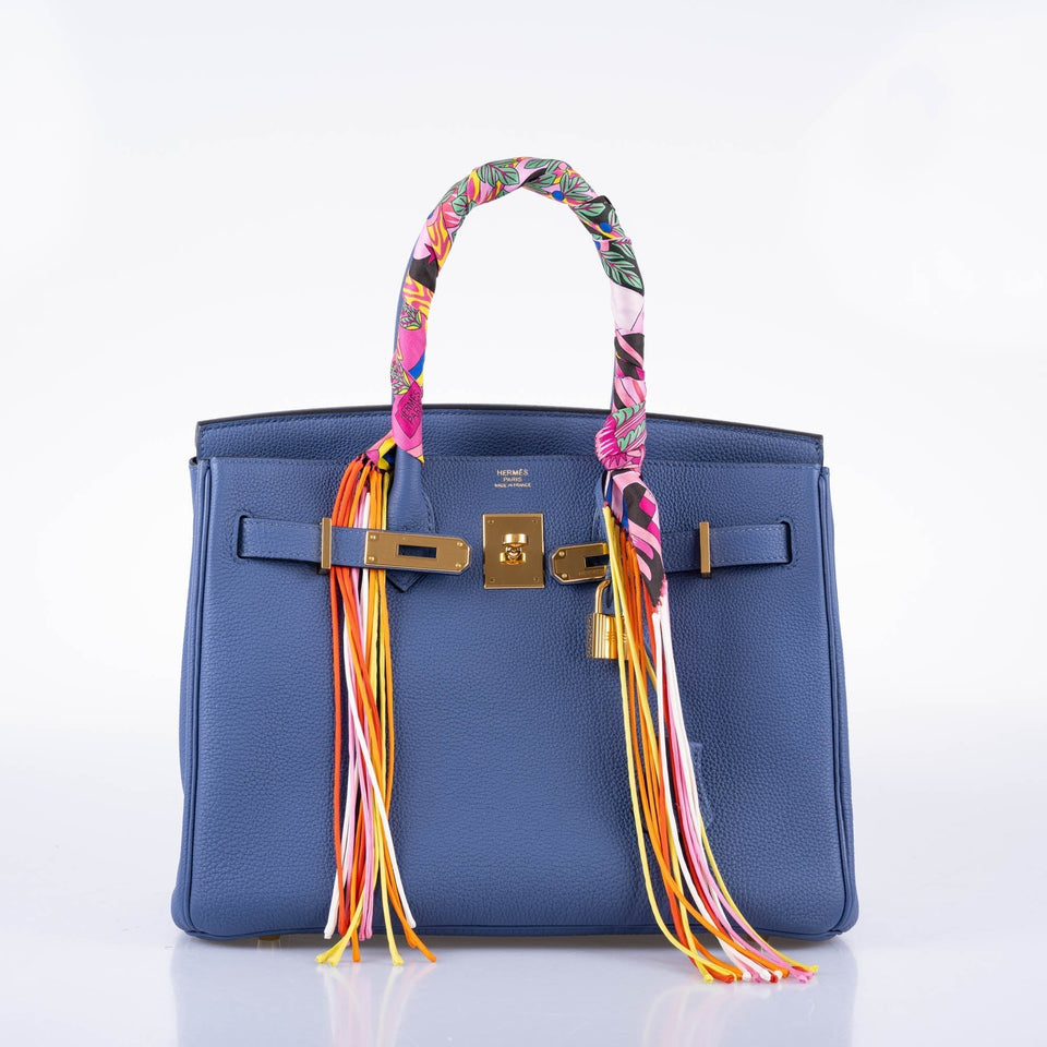 HermesBirkin 30 Blue Brighton Togo with Gold Hardware - 2018, C