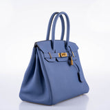 HermesBirkin 30 Blue Brighton Togo with Gold Hardware - 2018, C
