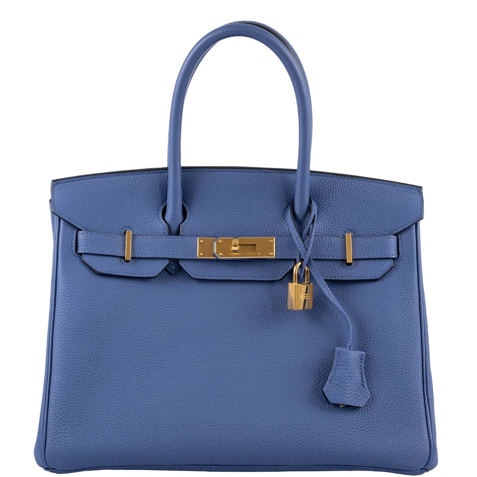 HermesBirkin 30 Blue Brighton Togo with Gold Hardware - 2018, C