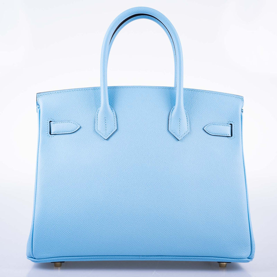Hermes Birkin 30 Blue Celeste Epsom Gold Hardware