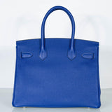HermesBirkin 30 Blue Electric Epsom with Palladium Hardware