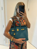 Hermes Birkin 30 Blue Jean Togo Gold Hardware