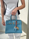 Hermes Birkin 30 Blue Jean Togo Palladium Hardware