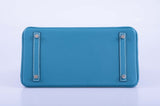 Hermes Birkin 30 Blue Jean Togo Palladium Hardware