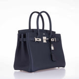 HermesBirkin 30 Blue Nuit Togo Palladium Hardware