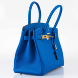 HermesBirkin 30 Blue Zellige Togo Gold Hardware