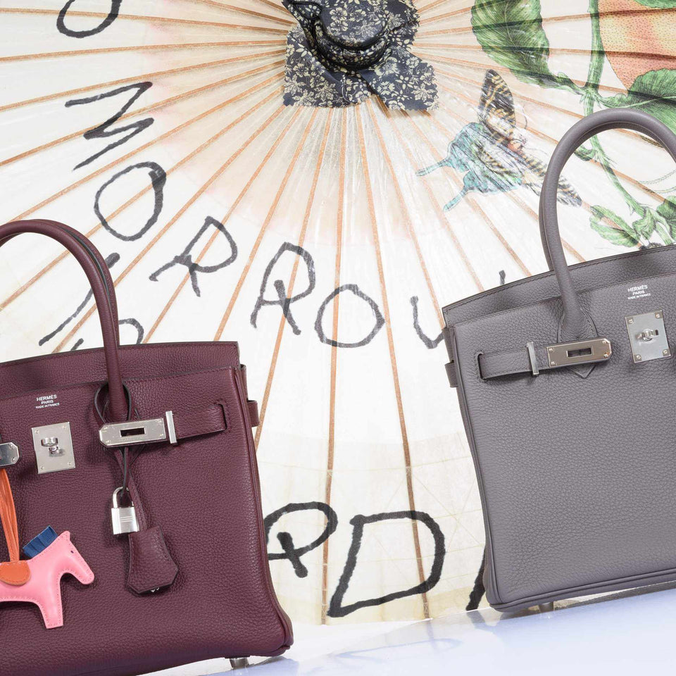 Hermes Birkin 30 Bordeaux Togo Palladium Hardware