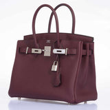 Hermes Birkin 30 Bordeaux Togo Palladium Hardware