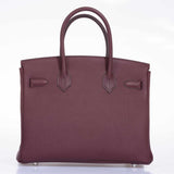 Hermes Birkin 30 Bordeaux Togo Palladium Hardware