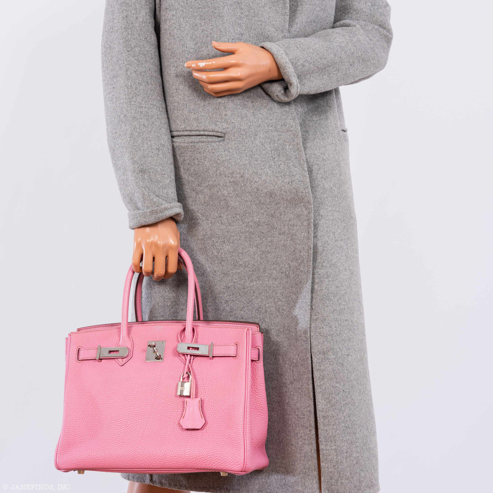 Hermes Birkin 30 Bubblegum 5P Pink Togo Palladium Hardware